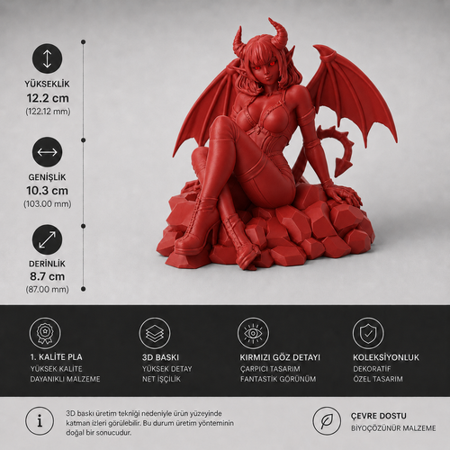 Karanlık Kız Figürü – AMS 3D Baskı Koleksiyon Figürü